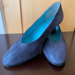 Thierry Rabotin 38 Charcoal Black Suede Pumps